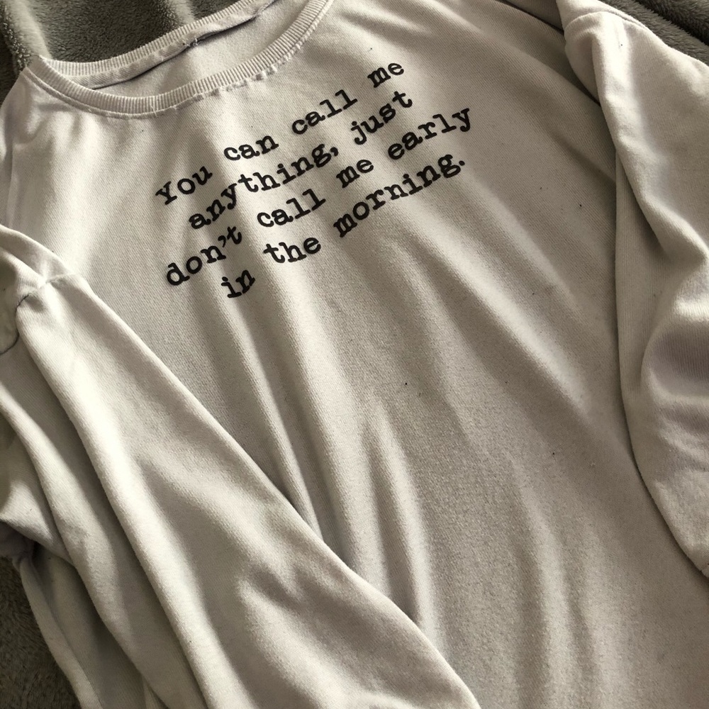 Oversized white sweater